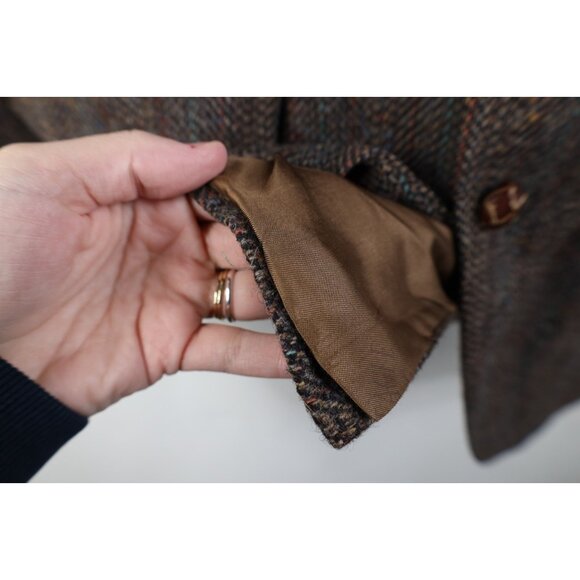 Vintage 60s Streetwear Mens 36R Rainbow Fleck Wool Tweed Suit Blazer Jacket USA - Picture 8 of 16